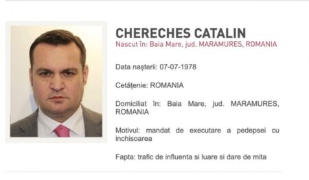 A fost emis mandat de arestare european pe numele lui Cătălin Cherecheș. Primarul ar fi fugit din țară