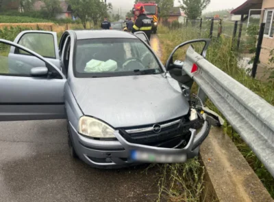 Accident în Cluj! Șofer rănit după ce s-a izbit de parapetul drumului! Detalii de la fața locului