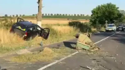 Tragedie în Constanța! Fetiță de 11 ani moartă în urma unui accident între mașină și caruță!