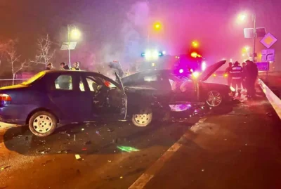 Haos pe șosea la Năvodari! Două mașini implicate într-un accident