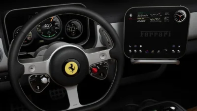 Iată cum arată interiorul noului Ferrari Luce, „primul automobil complet electric din istoria mărcii”