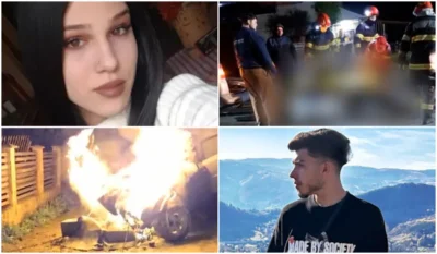 Impact devastator în Vrancea: doi tineri au murit carbonizați, în timp ce prietenii lor asistau îngroziţi