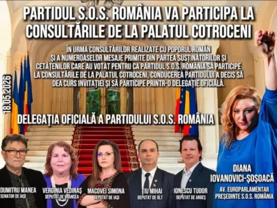 Decizia luată de S.O.S. România pentru consultările de la Cotroceni: Cine face parte din delegația oficială care va merge la sediul Administrației Prezidențiale