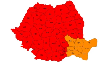 România, sub cod roșu de caniculă: „Temperaturile maxime vor fi cuprinse între 35 şi 41 de grade”