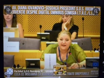Diana Șoșoacă, acuzații dure în Parlamentul European: „Vă bazați pe principiul că toți cetățenii europeni pot fi considerați principiali infractori”