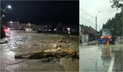 Călători obligați să meargă pe jos 90 de minute și mașini luate de viituri! Situație critică în București și județul Prahova