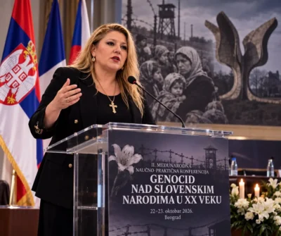 Diana Iovanovici-Șoșoacă, mesaj puternic de la Belgrad! Apel pentru memoria victimelor genocidului